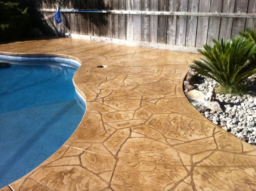 Pool deck under construction