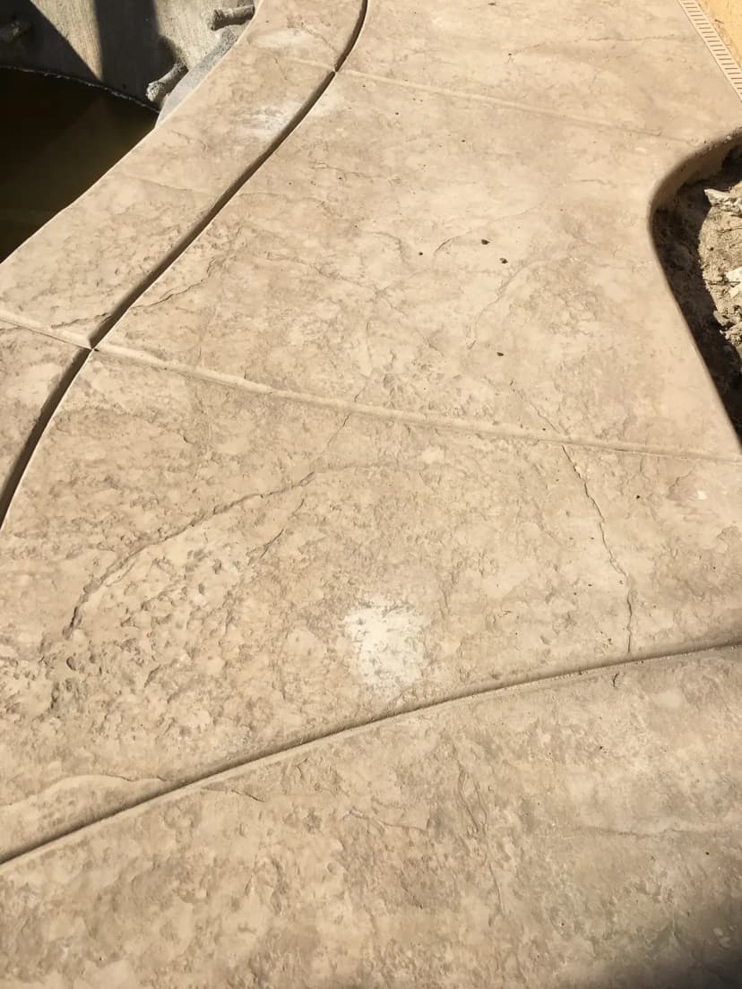Detailed decorative concrete stamped pattern with texture