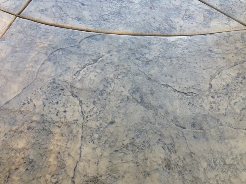 Decorative concrete with detailed stamped pattern texture